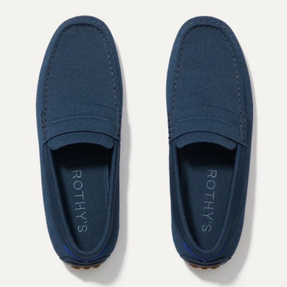 Rothy’s Mens Driving Loafer The Driver in Navy Loafers Shoes Navy Blue
